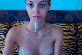 pregnant smoking webcam model