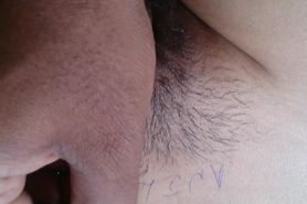 Sexy amateur with a hairy pussy getting fucked