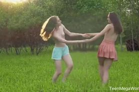 Some sex fun of two gf in the fresh air