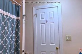 Guy spies on his sister's hot friend in the shower