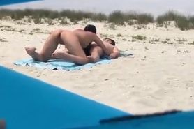 Couple watches and films partners having sex by the tent