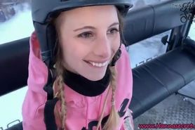 German cameraman fucks hot chick in the funicular