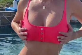 Christina Khalil Nude Pool Strip Video Leak