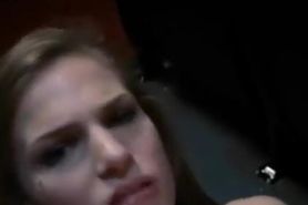 College Ex Girlfriend Pounded And Taking Facial Cumshot In Public Theatre