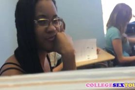 Student Flashing Tits For Cash In Classroom