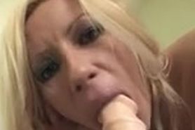 Michelle Thorne plays in the kitchen