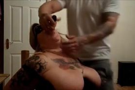 Nomable british meat , aggressive face spanking, boob spanking