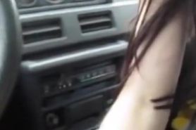 She Sucks His Cock In The Car And Swallows His Cum