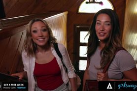 GIRLSWAY   Eva Lovia Gets Really Slutty After Looking At Herself Through A Dark Mirror At A Cabin