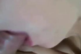 Close up blowjob of a girl who loves older dudes