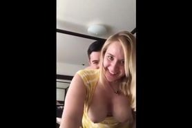 Cute amateur blonde gets fucked from behind