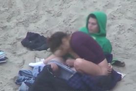 Teen Couple at Beach have Sex Fun Caught Hidden Camera