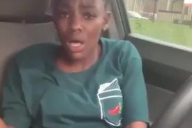 Ebony Girl In Car Masturbating Busted