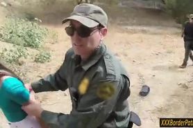 Taylor sucks Border Patrol officer cock