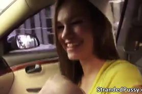 Hot teen London gets banged in public