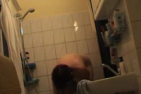 Czech redhead mature milf Jindriska fully nude in bathroom