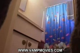 HIDDEN WEB CAM Observing Teenage Honey Shower And Switch