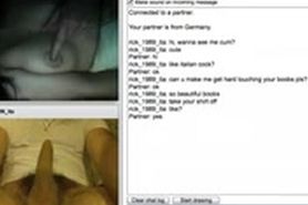 Chatroulette three, Cute Play with German Asian Chick