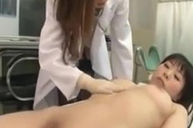 Shaven Japanese Gynecologist And Her Patient