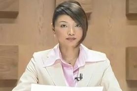 Japanese tv announcer bukkake