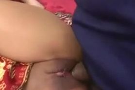 Indian damsel having fun with two penises