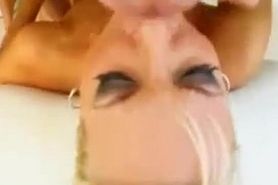 Blonde Pornstar Gets Mouth Fucked Hardcore