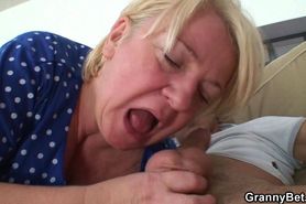 GRANNYBET - Picked up blonde grandma gets fucked from behind
