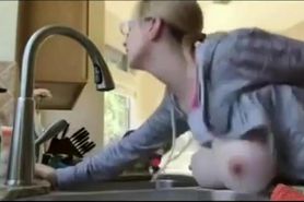 kitchen sex with big natural boobs milf I meet her at fuked.xyz