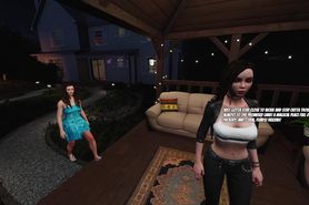 Vickie & Stephanie Threesome Scene - House Party (male player)