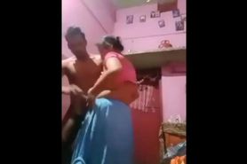 Indian newly married couple having doggy sex