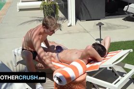 BrotherCrush - Handsome Fit Stepbrothers Taylor Reign And Jack Bailey Breeding By The Pool
