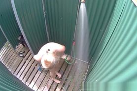 Czech Big Boobs Blonde Spied In Public Shower Cabin_Hq