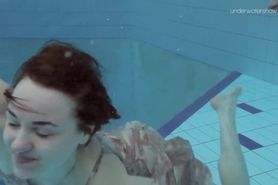 Hot lesbian show underwater