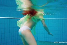 Russian hottest girl blonde small boobs Nina Mohnatka swimming