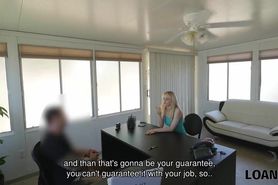 Loan4K. Hot Blonde Allie Rae Gladly Gives Her Sissy To Loan Agent