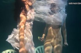 Polcharova and Siskina wet horny underwater lesbians