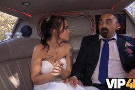 VIP4K. Enticing bride-to-be rocks out with injured guy before husband