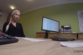 LOAN4K. Real estate agent lets the bank worker penetrate her for a loan