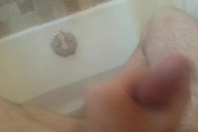 Cumming in bath
