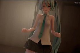 hatsune miku dances for you to fuck her - MMD