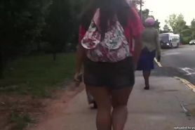 Thick wide hips walking