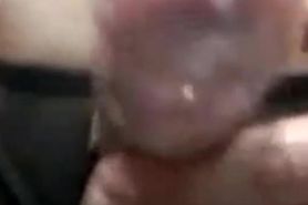 luvs2cumm69 stroking his beautiful dick with jewelry/ ring around his shaft head cumming the most delicious and literally addict