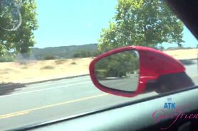 Cute Amateur Cecelia Taylor going for a ride and giving some roadhead / Blowjob POV GFE