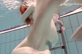 Sexy nudist babes underwater Lenka and Ala