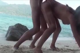 Quick doggystyle fuck on beach with my girl - porn at hotcamgirlsvideos.com