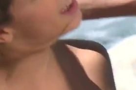 Brunette pornstar Jenna Haze fucked by pool