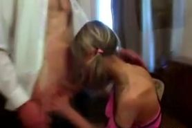 Russian schoolgirl with perky niples seduced by tricky old teacher in his appartment