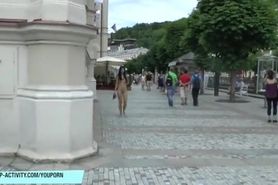 Sweet shy nikola naked on public streets