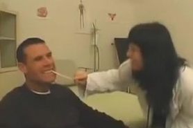 Girl Doctor Sucks On Her Patients Cock Inside The Clinic
