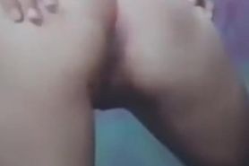 Cute Filipina slut spreading asshole and fingering it
